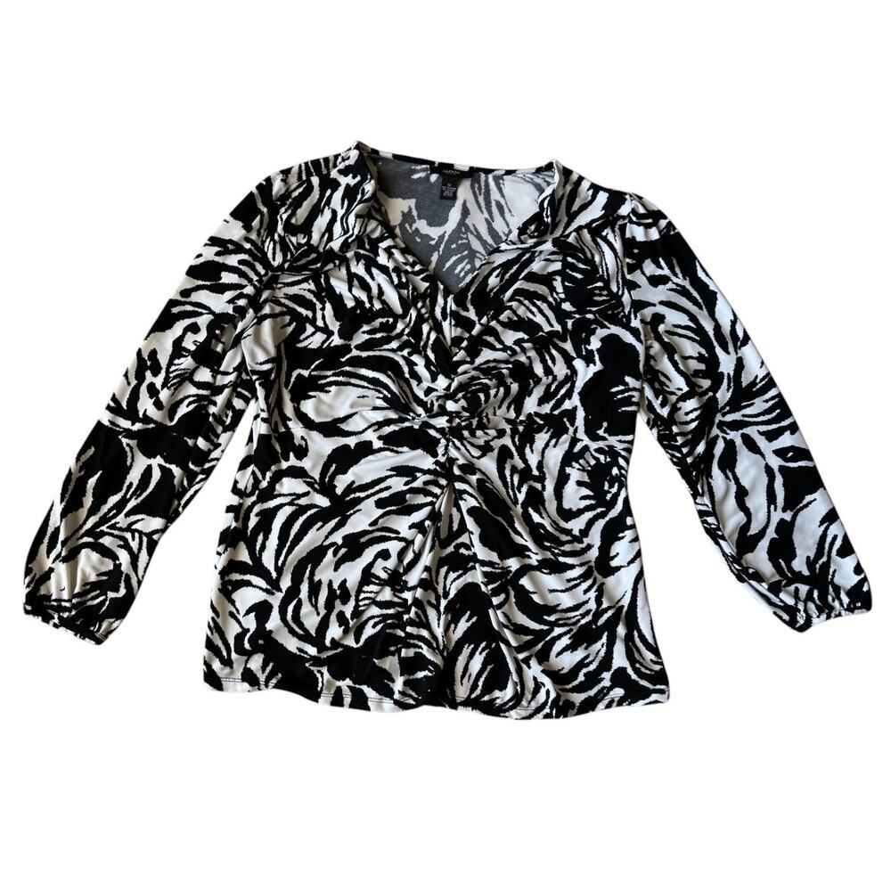 Alfani Black & White Blouse